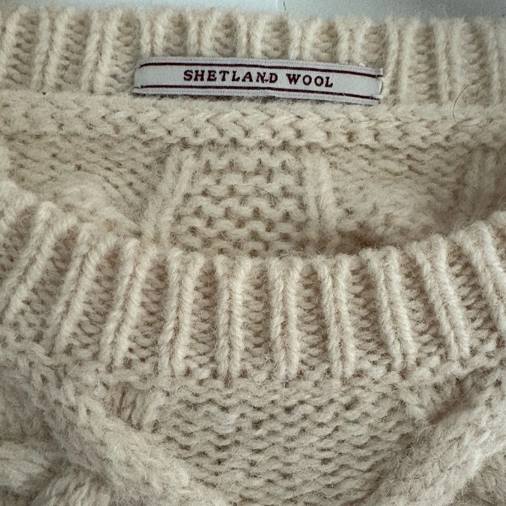 J. Crew Wallace and Barnes Shetland Wool Fisherman Sweater